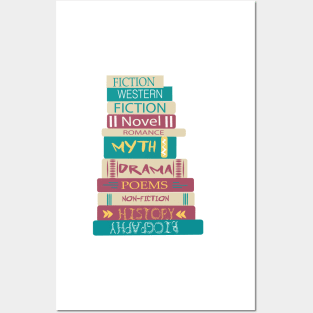 I Love books - book, books FICTION,NOVEL,math Posters and Art